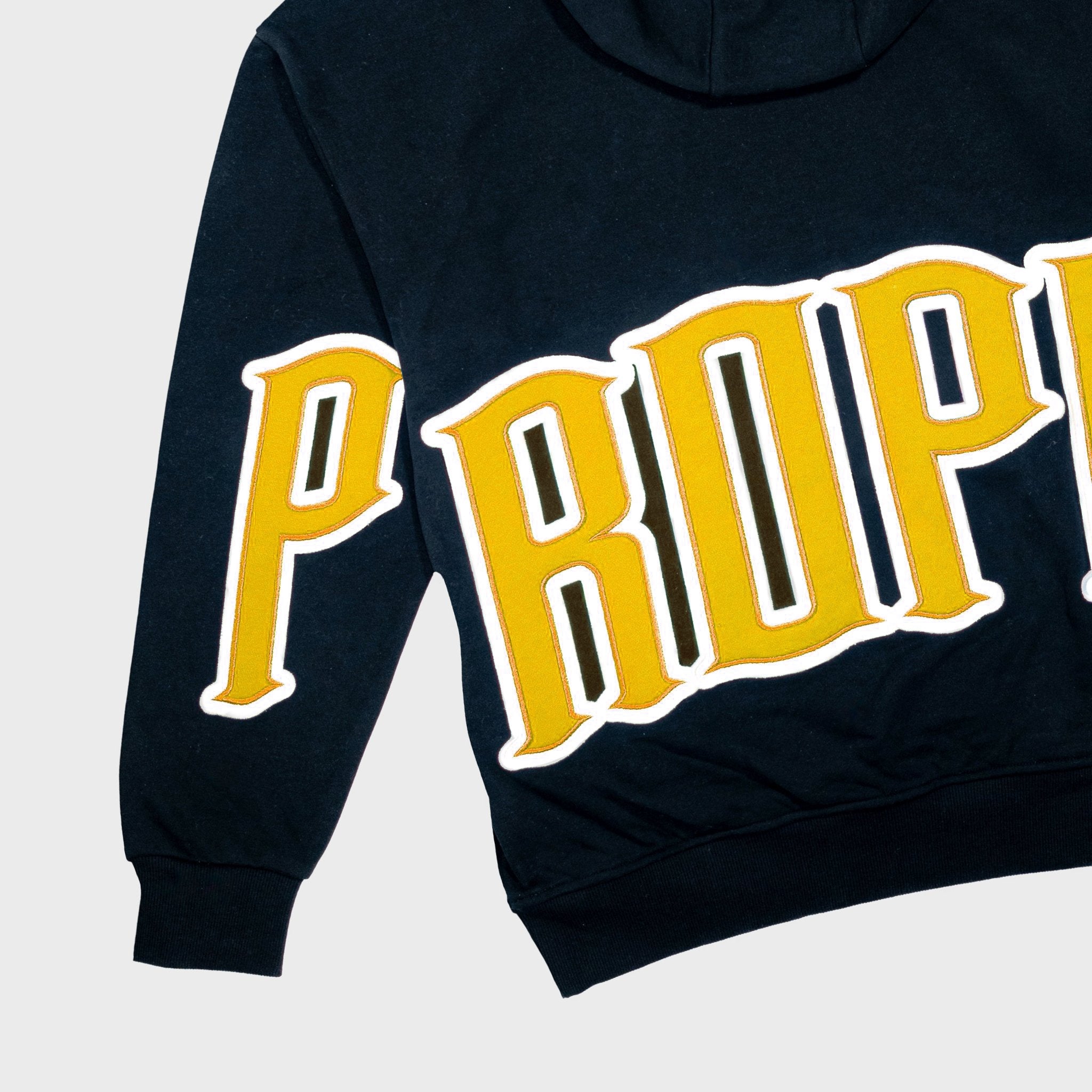 PROPER GENERAL HOODIE BLACK/YELLOW - Proper Streetwear