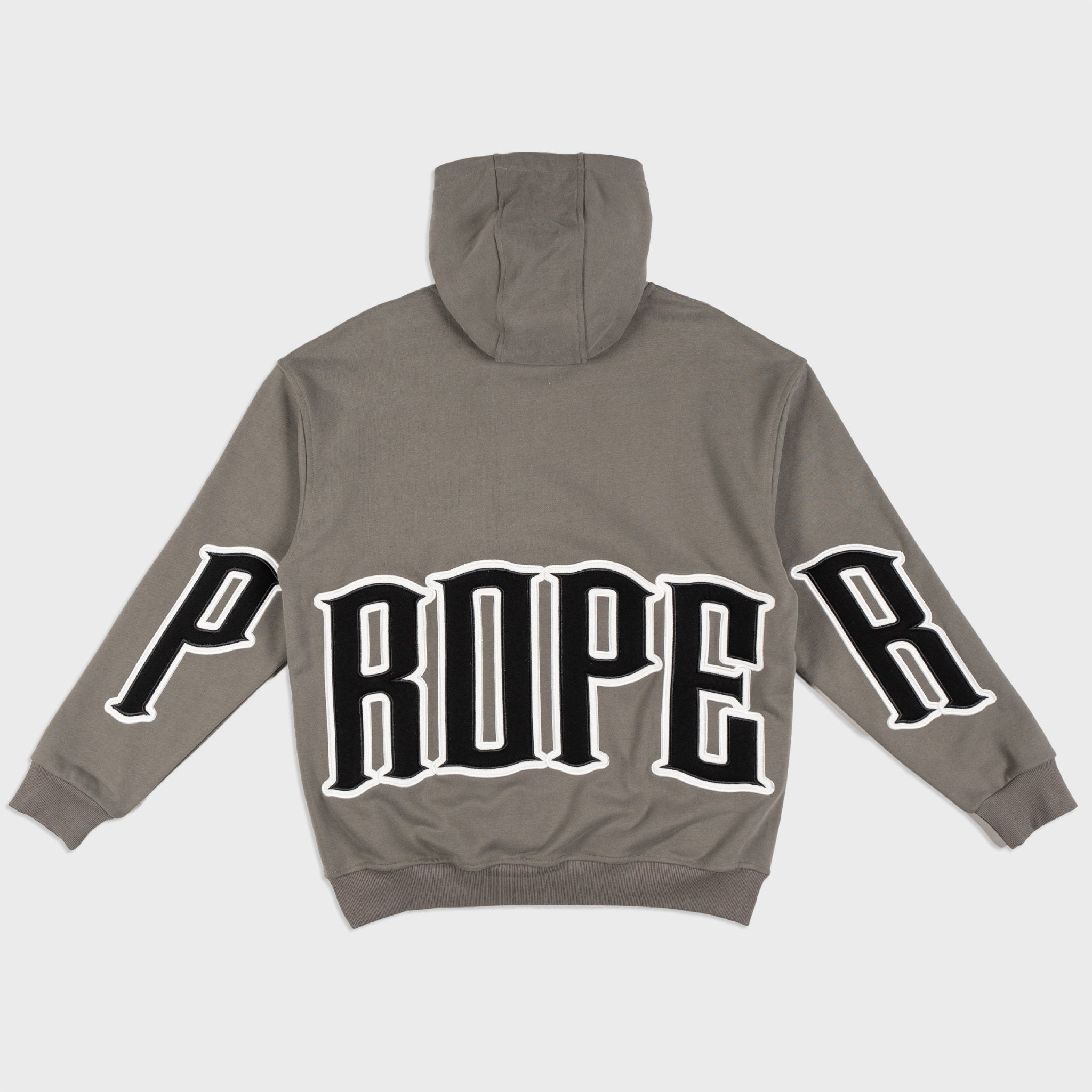 PROPER GENERAL HOODIE CHARCOAL/BLACK - Proper Streetwear