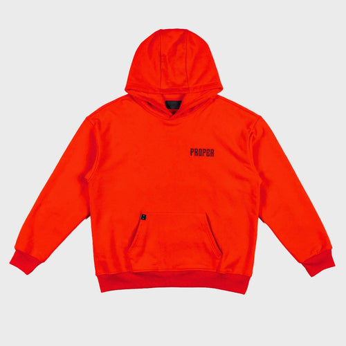 PROPER GENERAL HOODIE RED/BLACK - Proper Streetwear