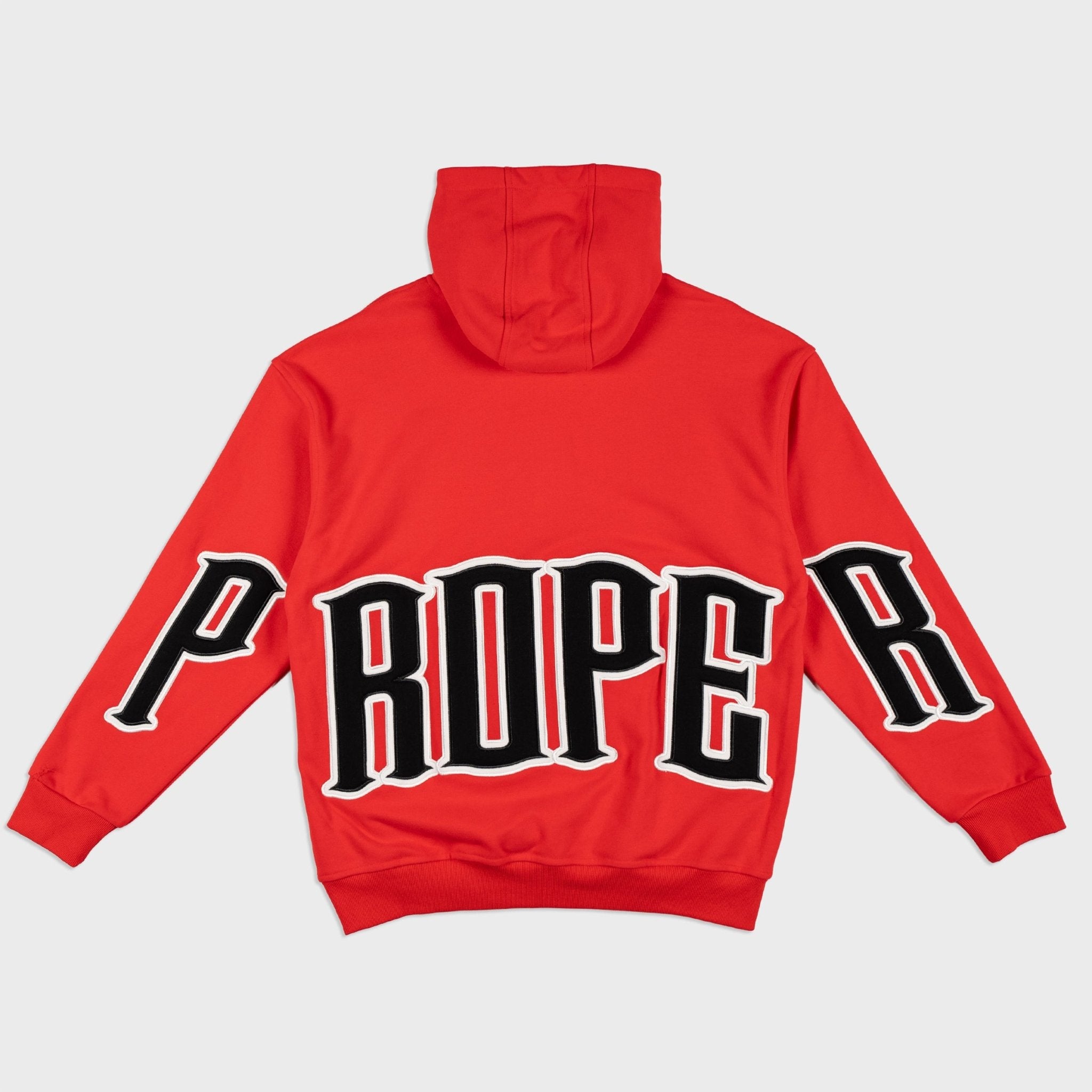 PROPER GENERAL HOODIE RED/BLACK - Proper Streetwear