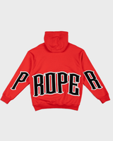 PROPER GENERAL HOODIE RED/BLACK - Proper Streetwear
