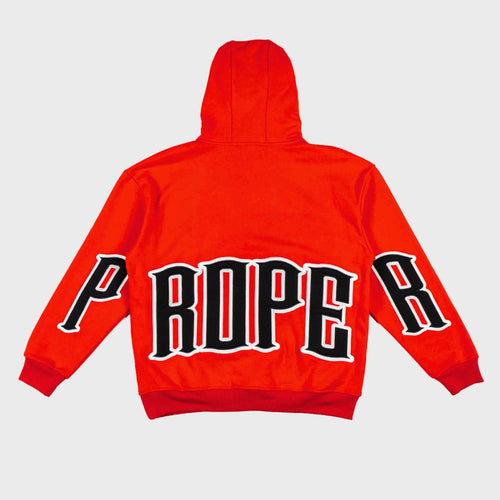 PROPER GENERAL HOODIE RED/BLACK - Proper Streetwear