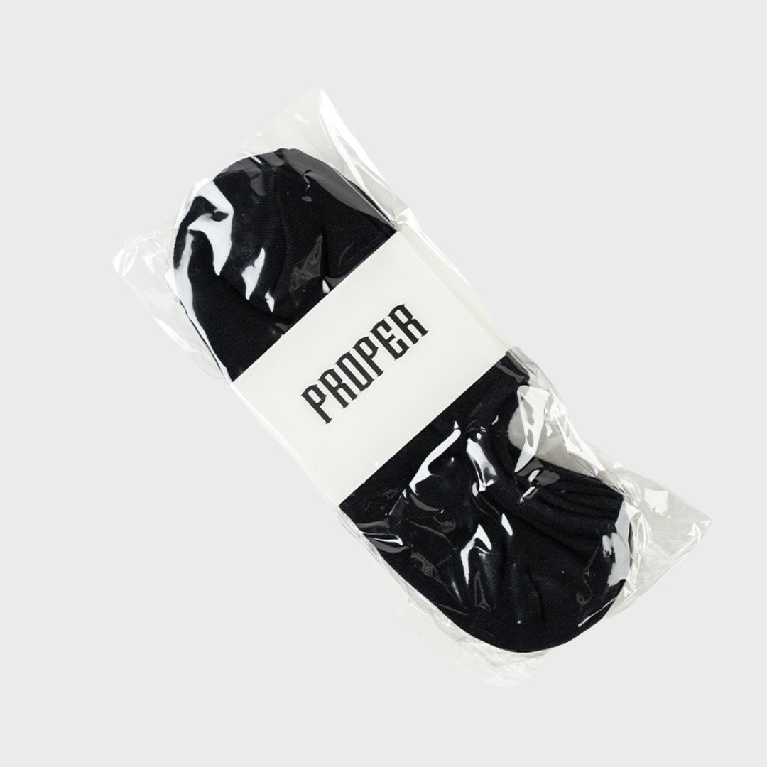 PROPER INVISIBLE SOCKS BLACK 3 PACK - Proper Streetwear