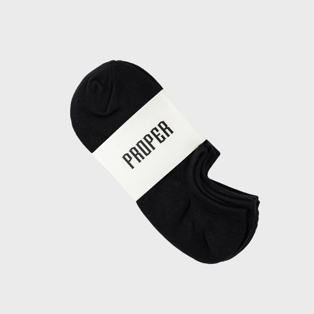 PROPER INVISIBLE SOCKS BLACK 3 PACK - Proper Streetwear