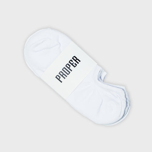 PROPER INVISIBLE SOCKS WHITE 3 PACK - Proper Streetwear