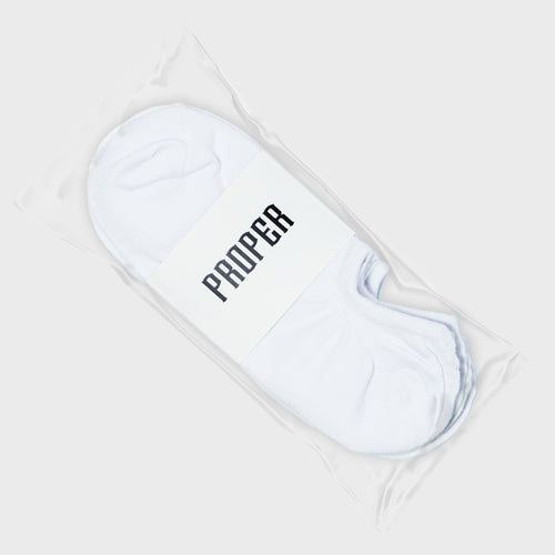 PROPER INVISIBLE SOCKS WHITE 3 PACK - Proper Streetwear