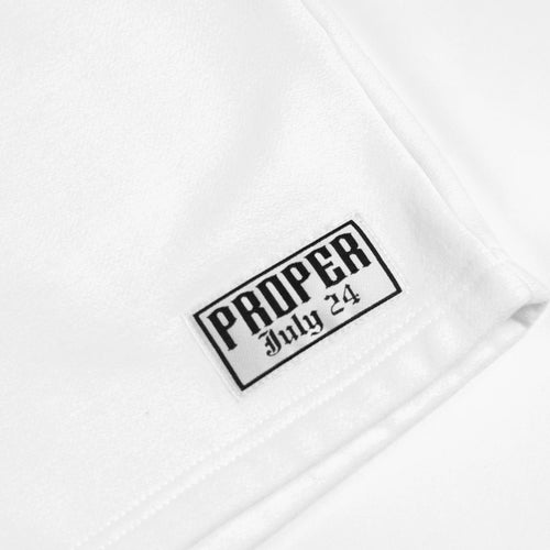 PROPER JULY 24 SHORTS WHITE - Proper Streetwear