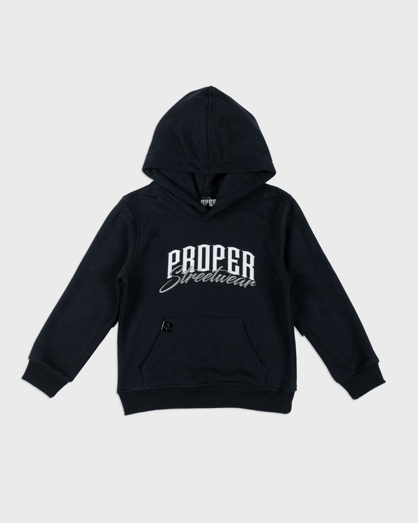 PROPER KIDS SIGNATURE HOODIE SET BLACK/GREY - Proper Streetwear
