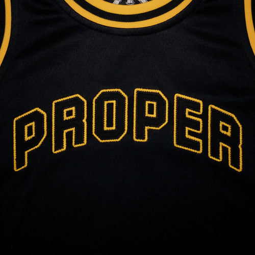 PROPER KIDS STREET JERSEY BLACK/YELLOW - Proper Streetwear