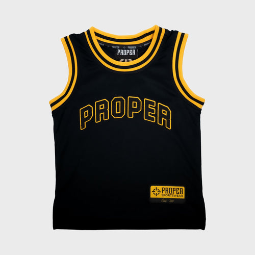 PROPER KIDS STREET JERSEY BLACK/YELLOW - Proper Streetwear