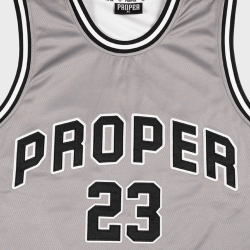 PROPER KIDS TARGET STREET JERSEY GREY/BLACK - Proper Streetwear