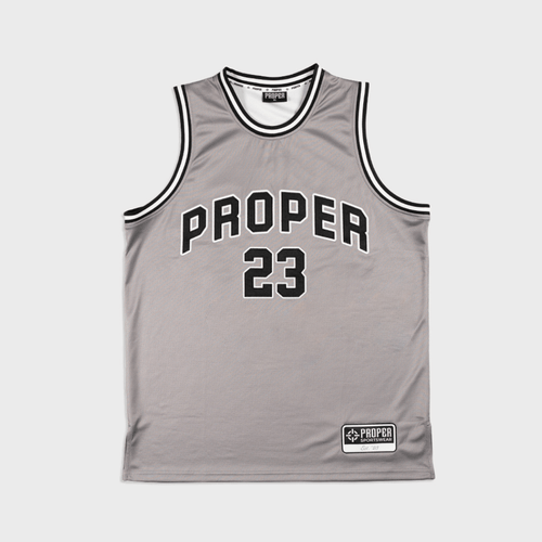 PROPER KIDS TARGET STREET JERSEY GREY/BLACK - Proper Streetwear