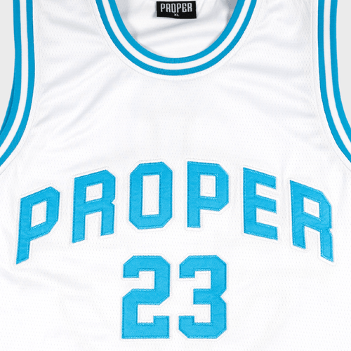 PROPER KIDS TARGET STREET JERSEY WHITE/BLUE - Proper Streetwear