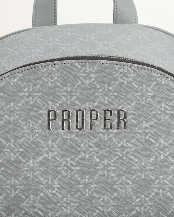 PROPER LEATHER BACKPACK GREY - Proper Streetwear