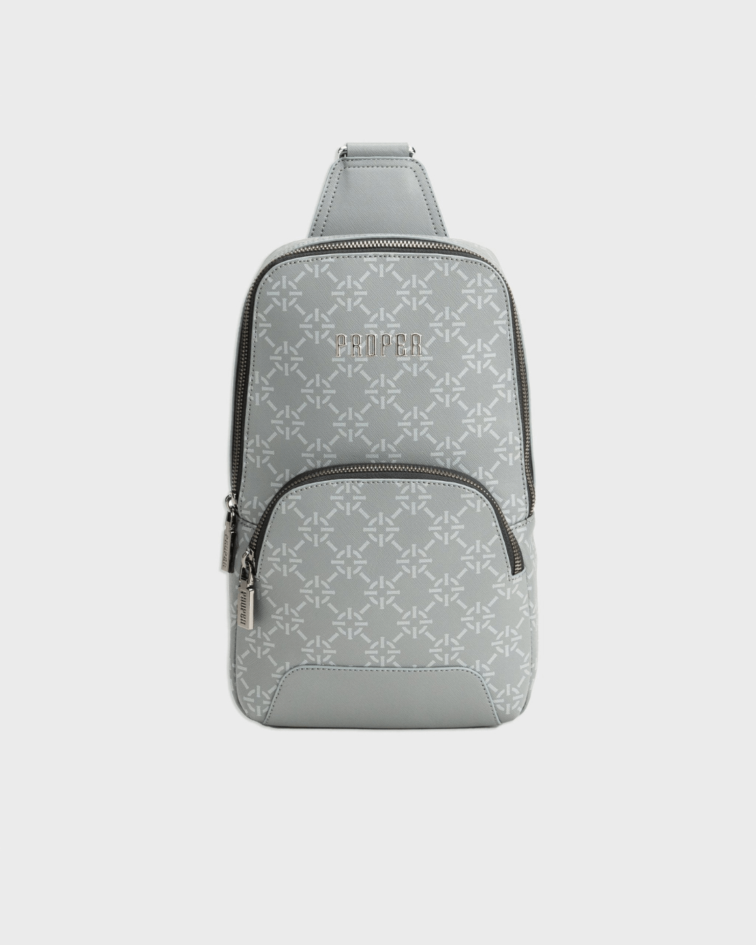 PROPER LEATHER SLING BAG GREY - Proper Streetwear