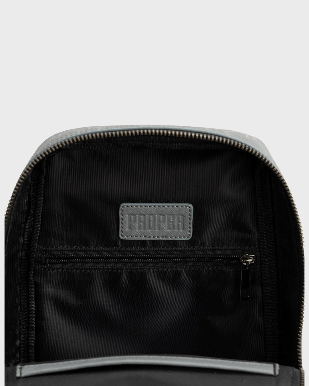 PROPER LEATHER SLING BAG GREY - Proper Streetwear