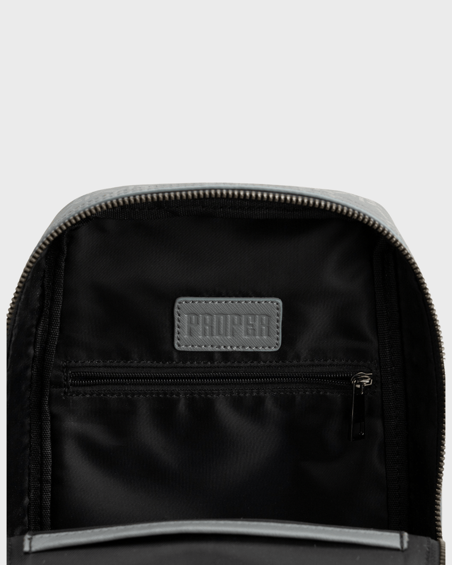 PROPER LEATHER SLING BAG GREY - Proper Streetwear