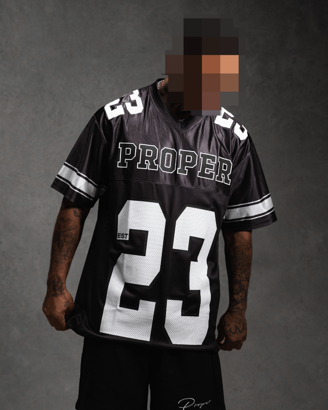 PROPER LEGACY NFL JERSEY BLACK - Proper Streetwear