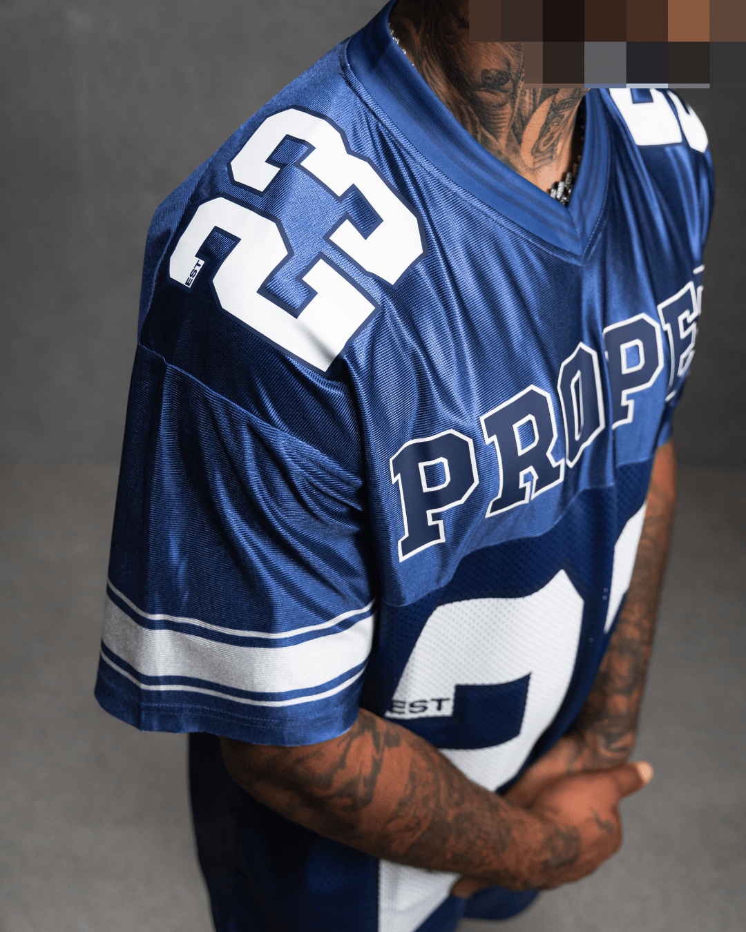 PROPER LEGACY NFL JERSEY BLUE - Proper Streetwear