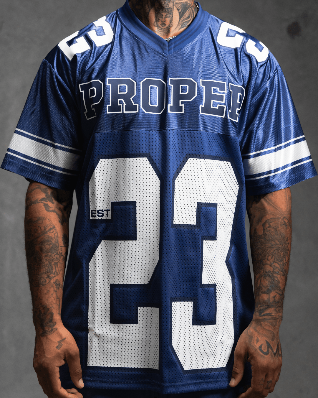 PROPER LEGACY NFL JERSEY BLUE - Proper Streetwear