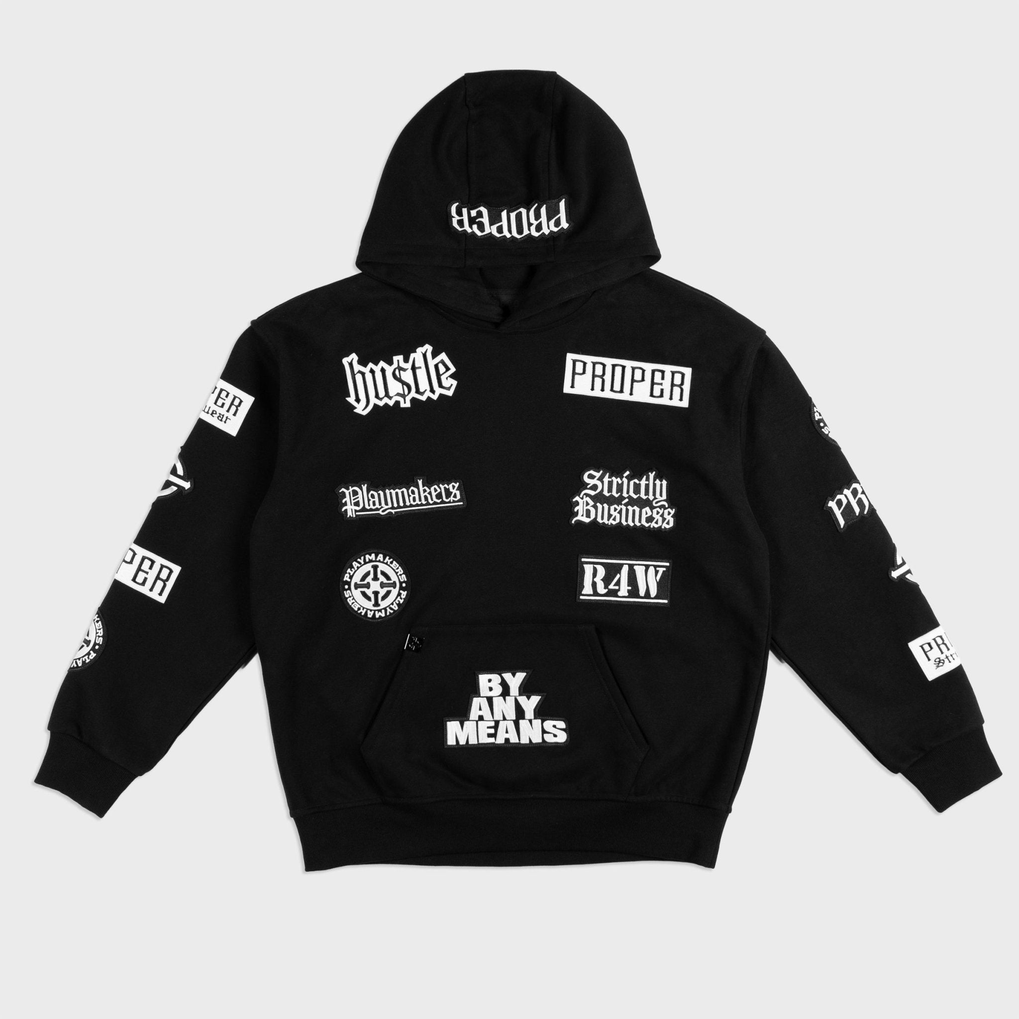 PROPER LOGO HOODIE BLACK - Proper Streetwear