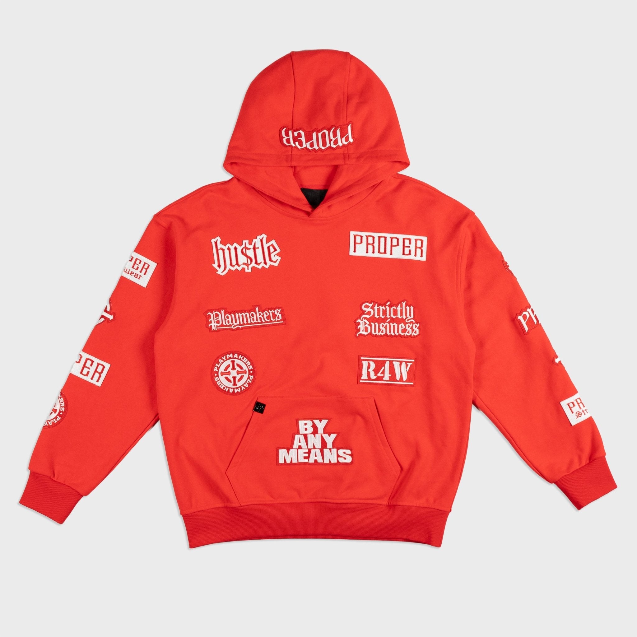 PROPER LOGO HOODIE RED - Proper Streetwear