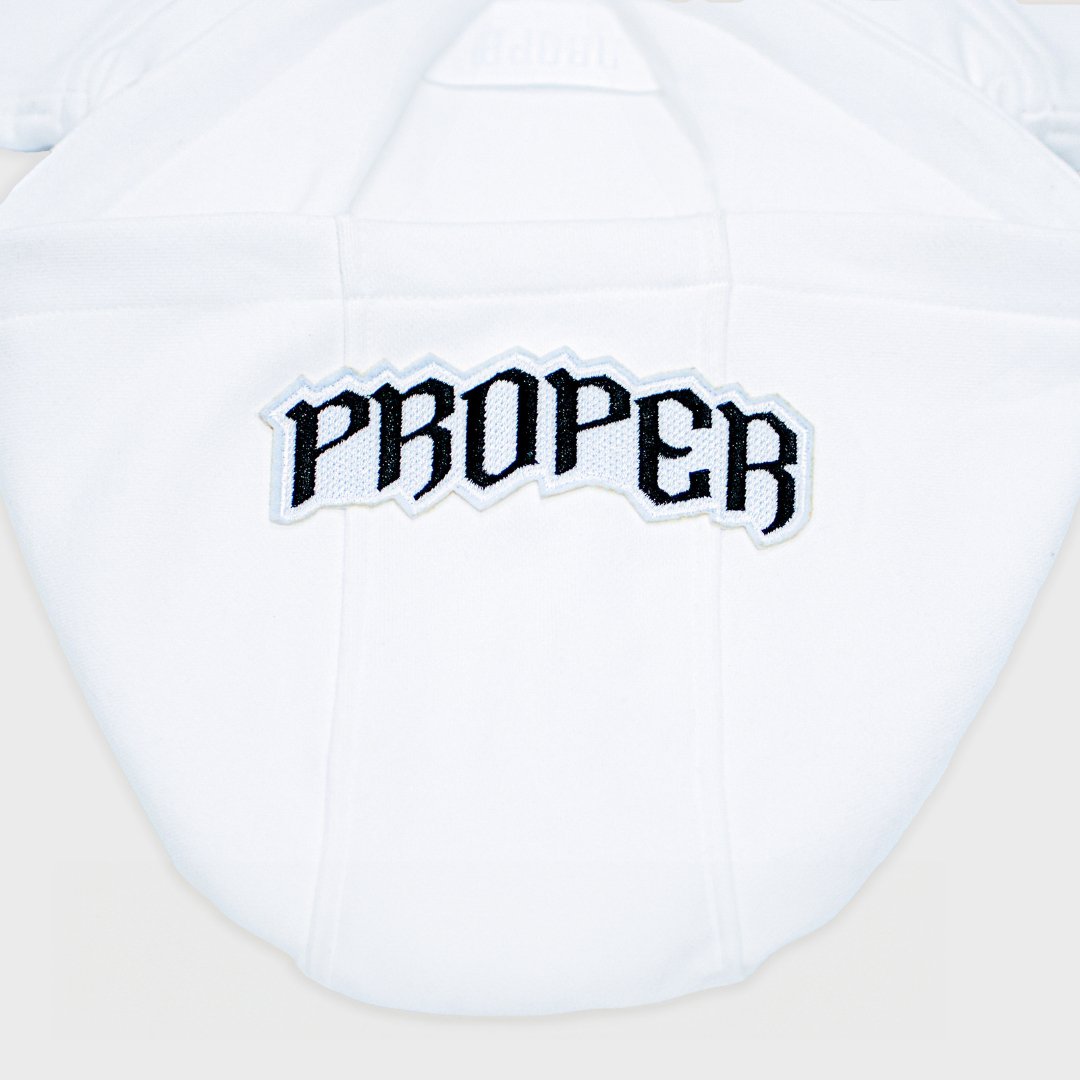 PROPER LOGO HOODIE WHITE - Proper Streetwear