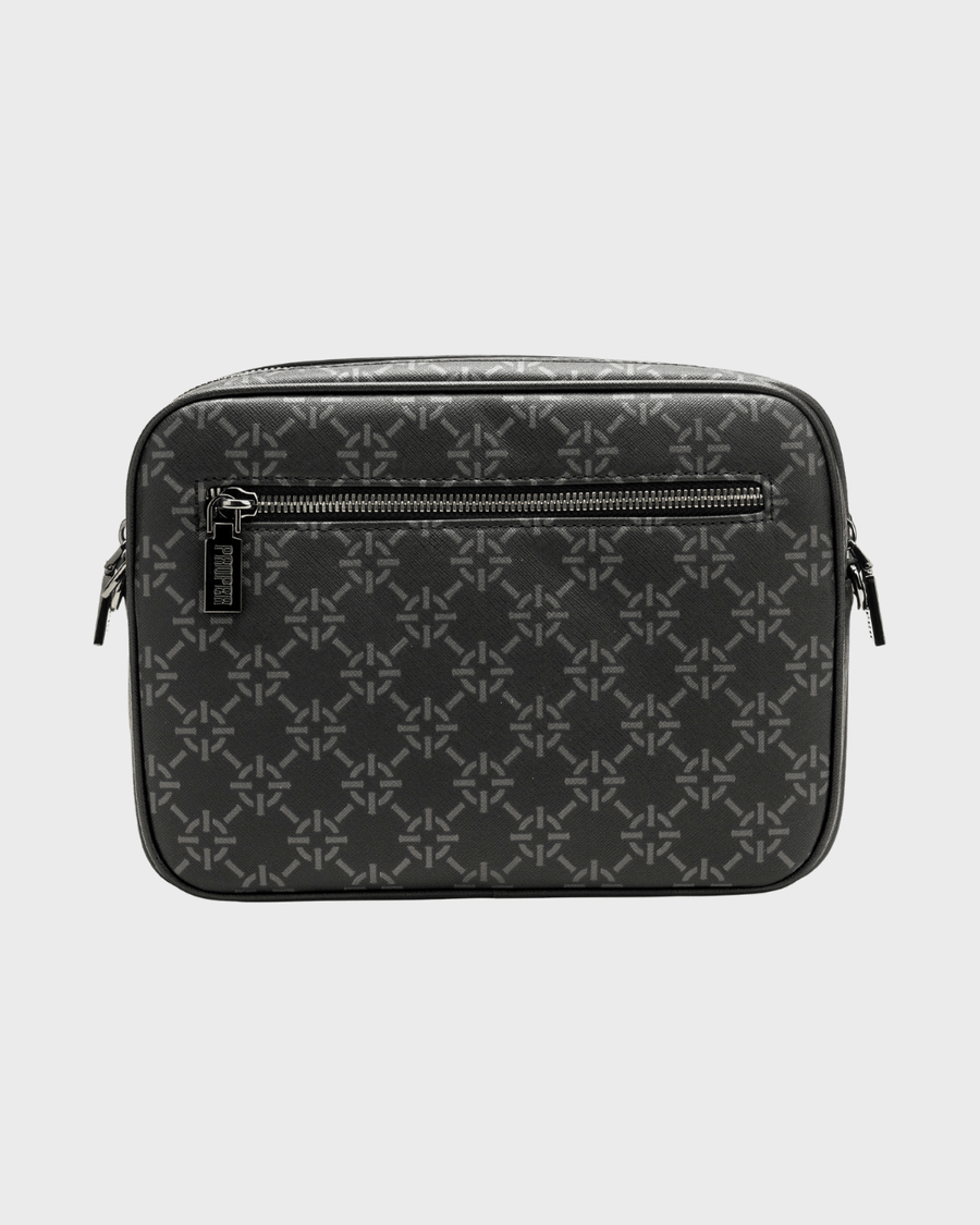 PROPER MONOGRAM MESSENGER BAG BLACK - Proper Streetwear