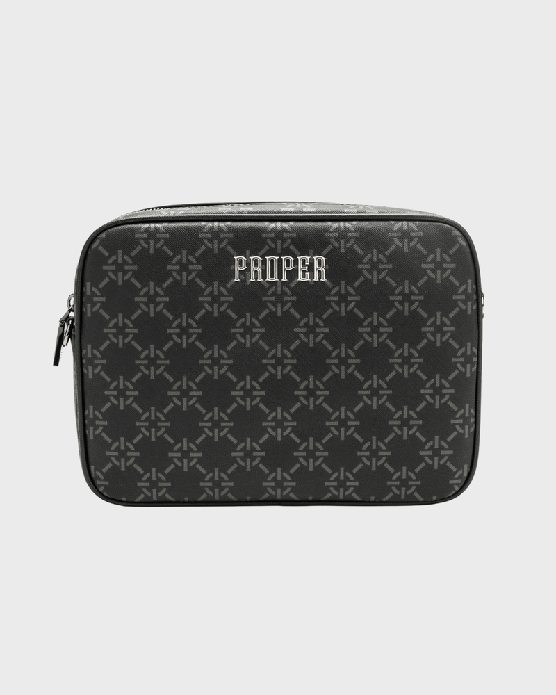 PROPER MONOGRAM MESSENGER BAG BLACK - Proper Streetwear