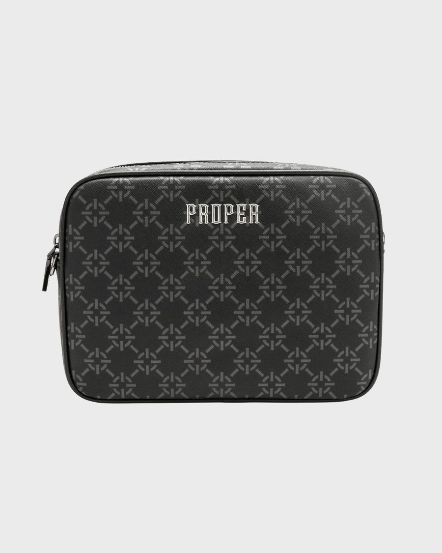PROPER MONOGRAM MESSENGER BAG BLACK - Proper Streetwear