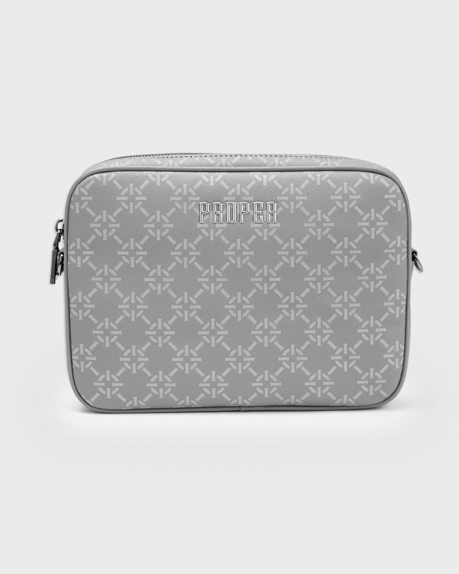 PROPER MONOGRAM MESSENGER BAG GREY - Proper Streetwear