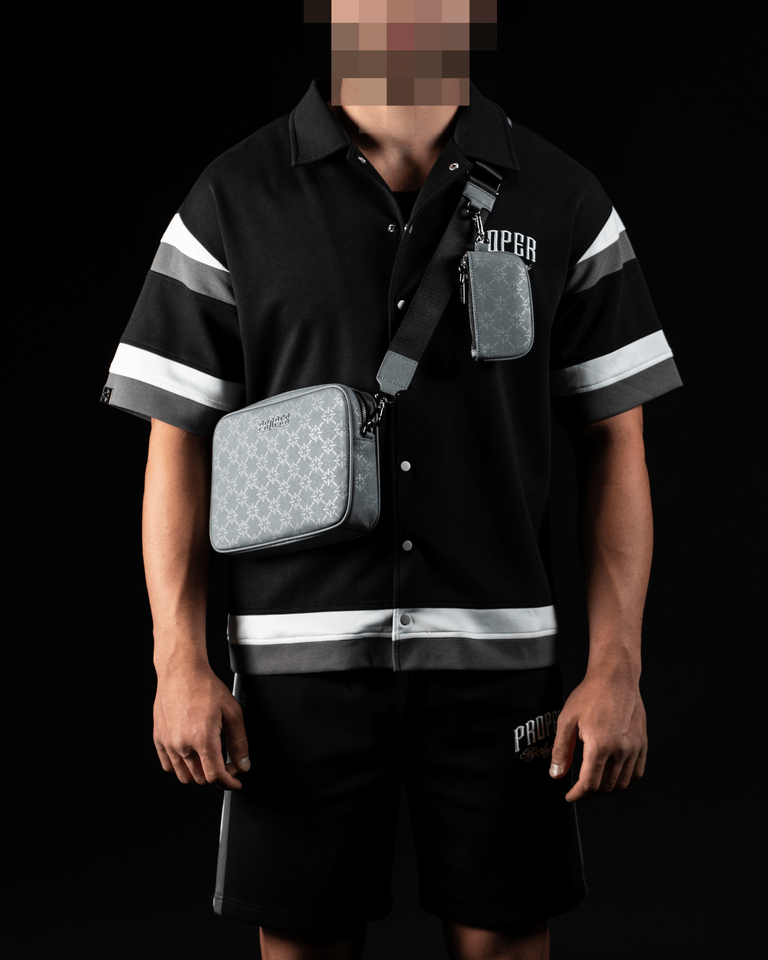 PROPER MONOGRAM MESSENGER BAG GREY - Proper Streetwear