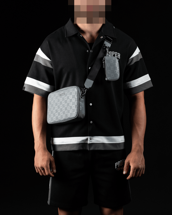 PROPER MONOGRAM MESSENGER BAG GREY - Proper Streetwear