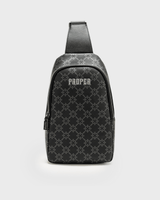 PROPER MONOGRAM SLING BAG BLACK - Proper Streetwear