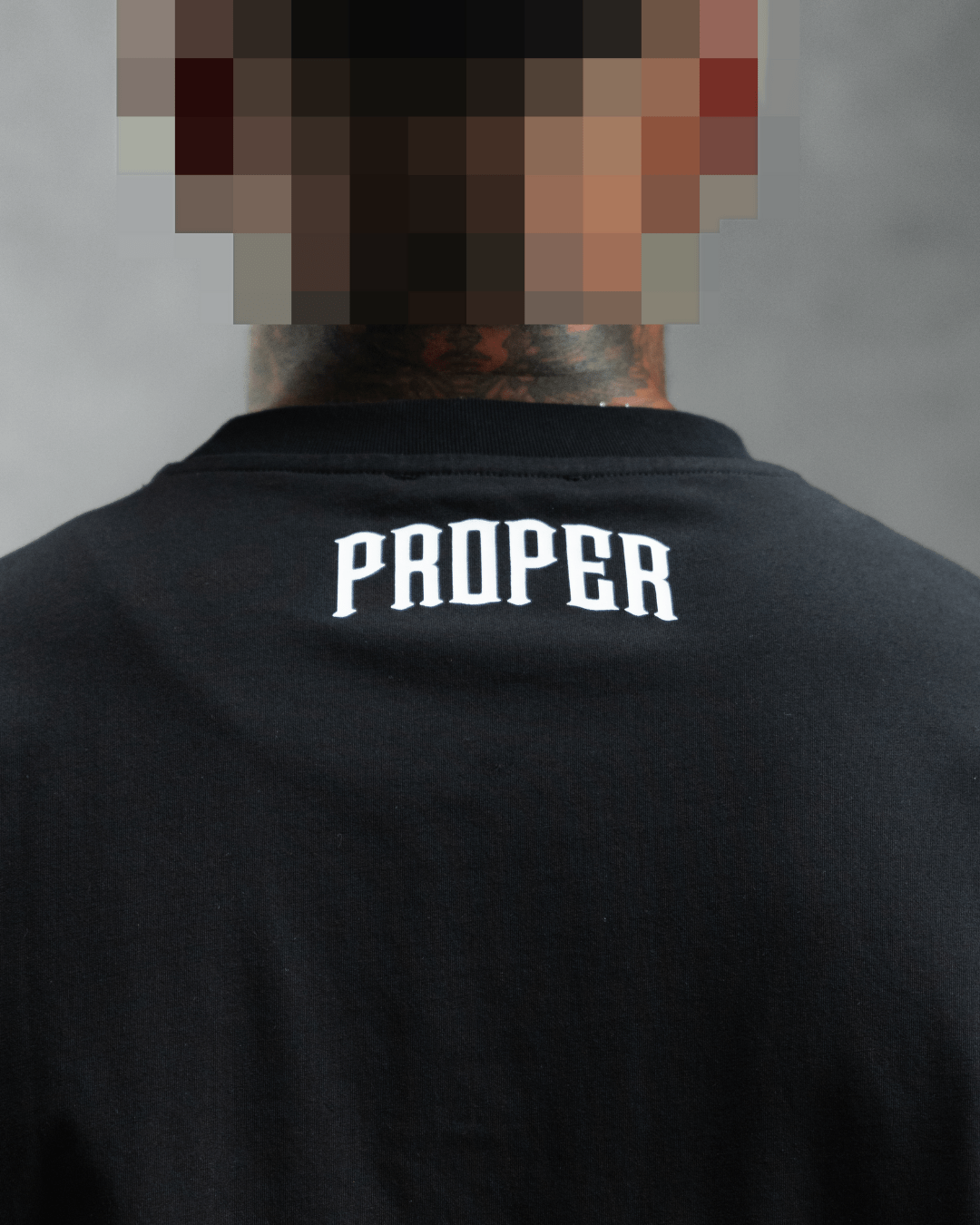 PROPER OFFSET FITTED TEE BLACK - Proper Streetwear