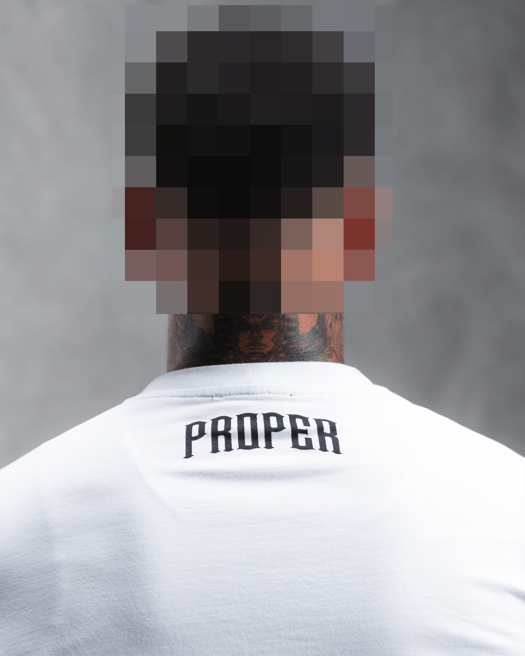 PROPER OFFSET FITTED TEE WHITE - Proper Streetwear