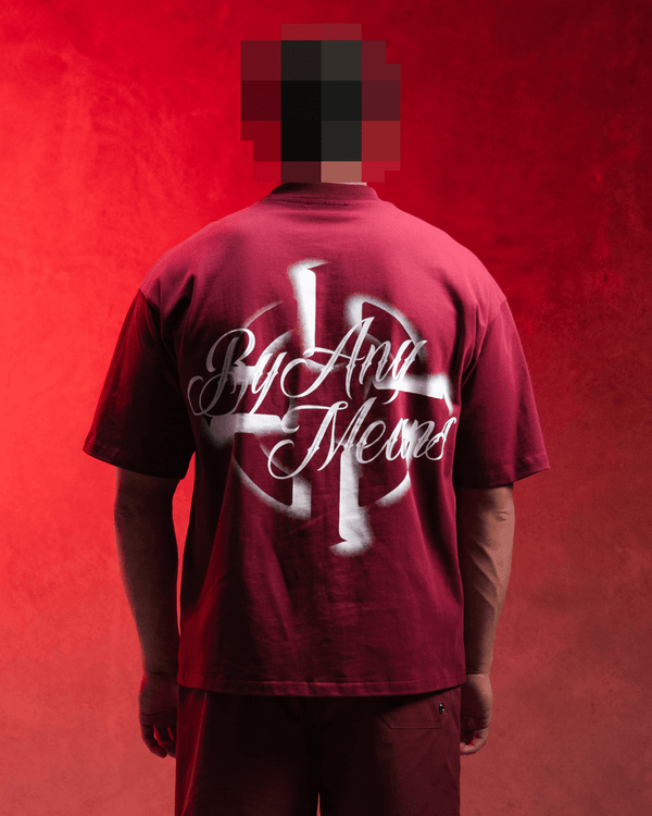 PROPER OFFSET OVERSIZED TEE CRIMSON - Proper Streetwear
