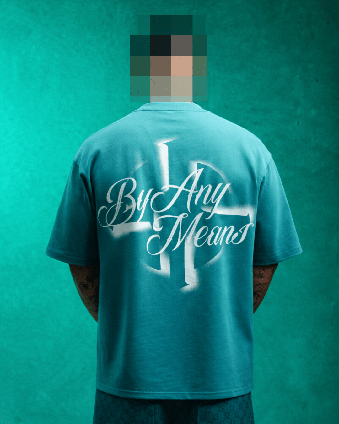 PROPER OFFSET OVERSIZED TEE CYAN - Proper Streetwear