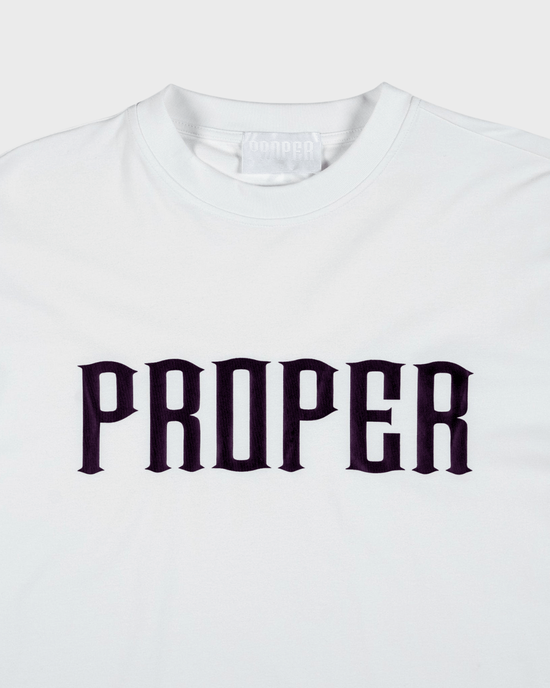 PROPER OG FITTED TEE WHITE/BLACK - Proper Streetwear