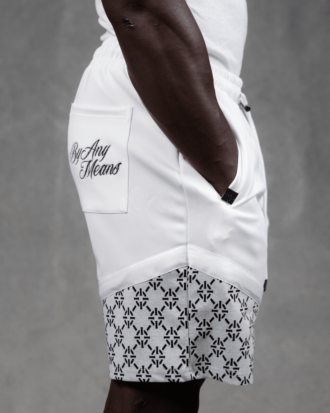 PROPER OG MONOGRAM SHORTS WHITE - Proper Streetwear
