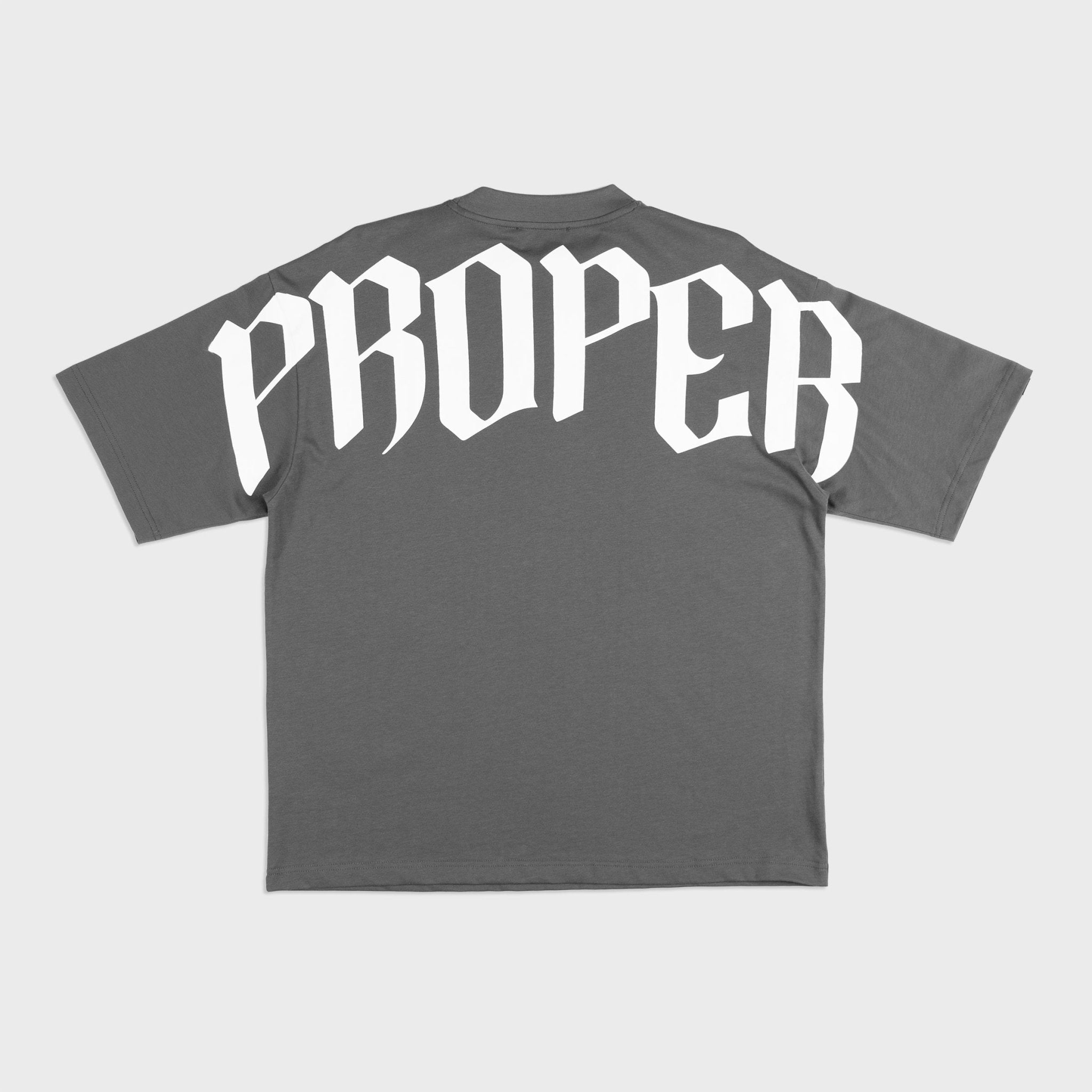 PROPER OG OVERSIZED TEE CHARCOAL/WHITE - Proper Streetwear