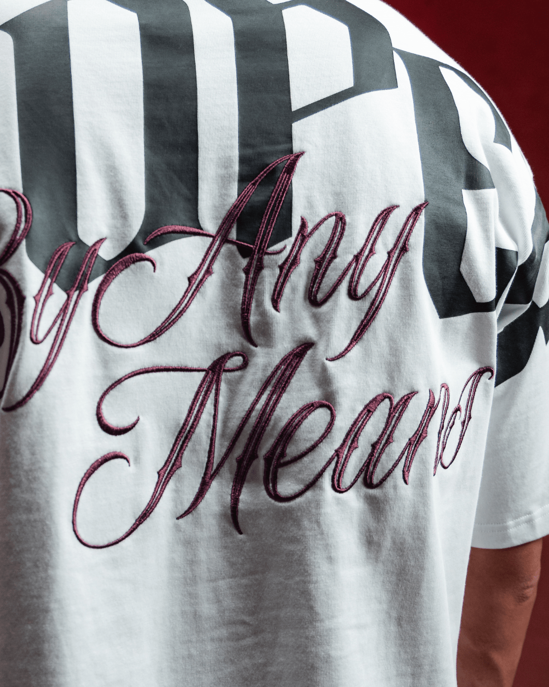 PROPER OG STATUS OVERSIZED TEE WHITE/CRIMSON - Proper Streetwear