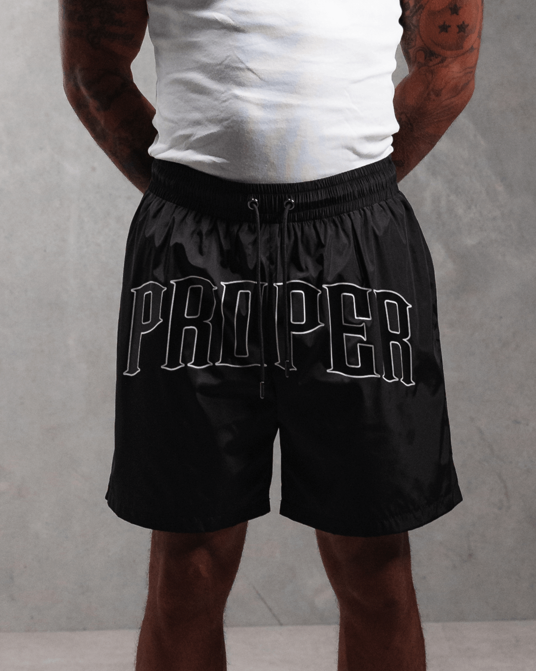 PROPER OG SWIM SHORTS BLACK - Proper Streetwear