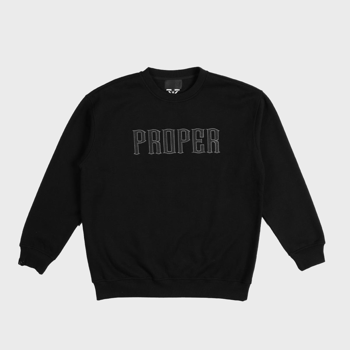 PROPER OUTLINE CREWNECK BLACK - Proper Streetwear