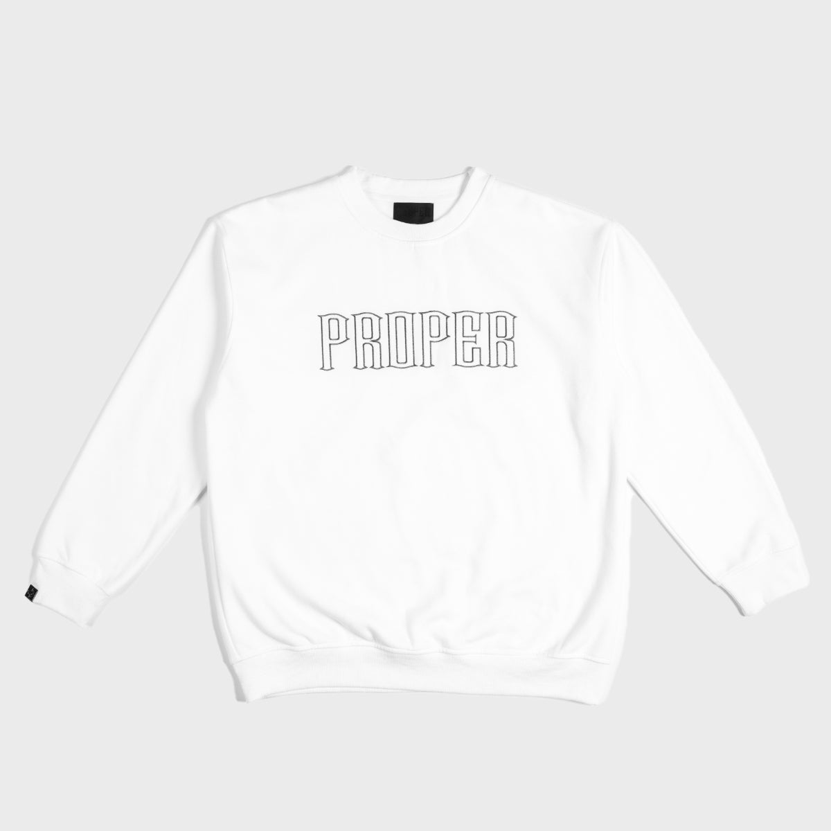 PROPER OUTLINE CREWNECK WHITE