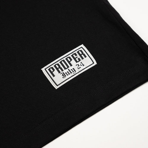 PROPER OVERSIZED OUTLINE TEE BLACK - Proper Streetwear