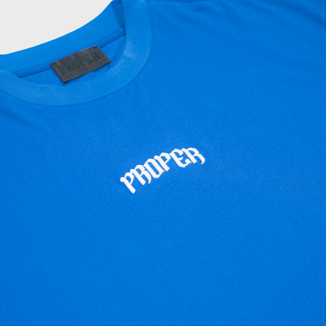 PROPER OVERSIZED OUTLINE TEE BLUE - Proper Streetwear