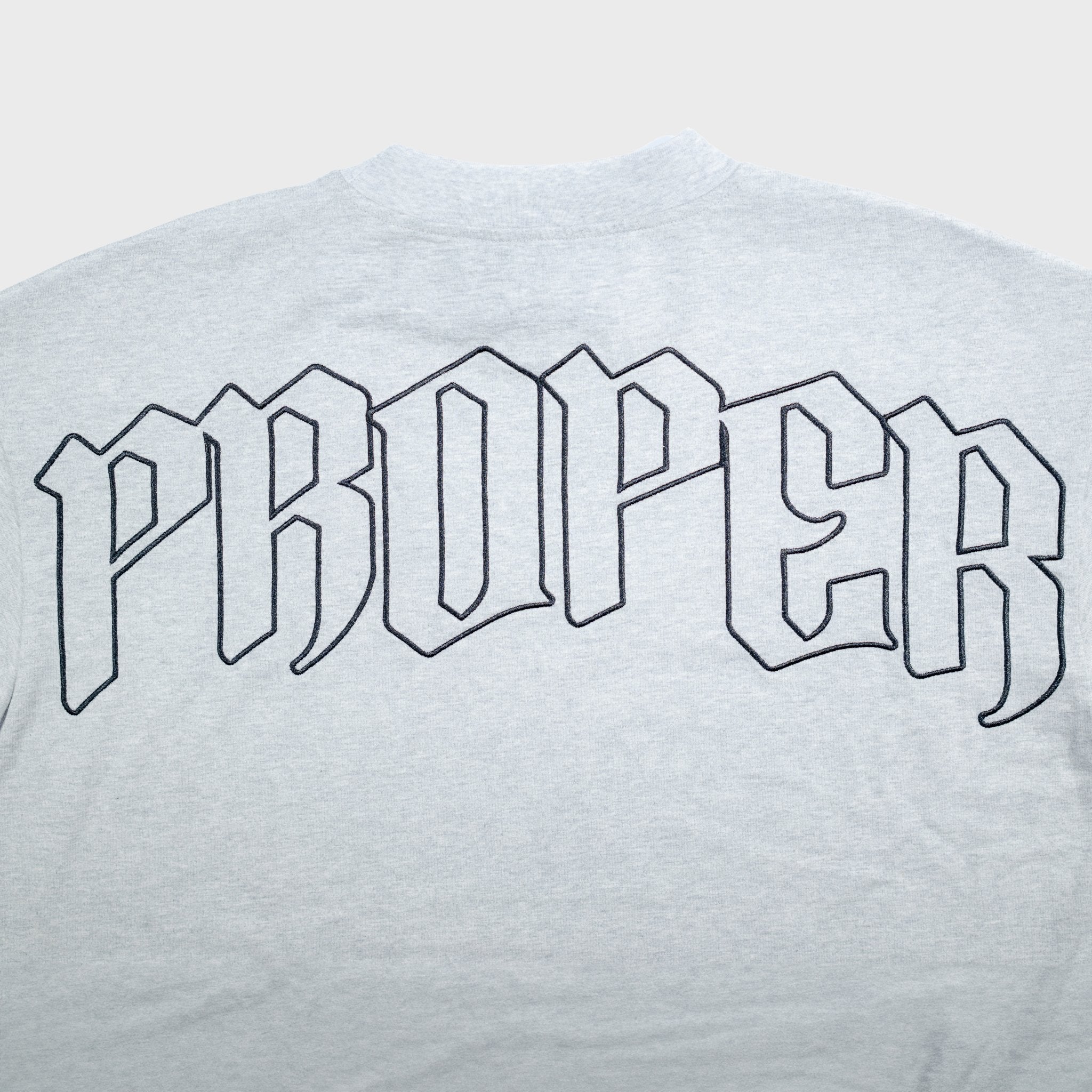 PROPER OVERSIZED OUTLINE TEE GREY - Proper Streetwear