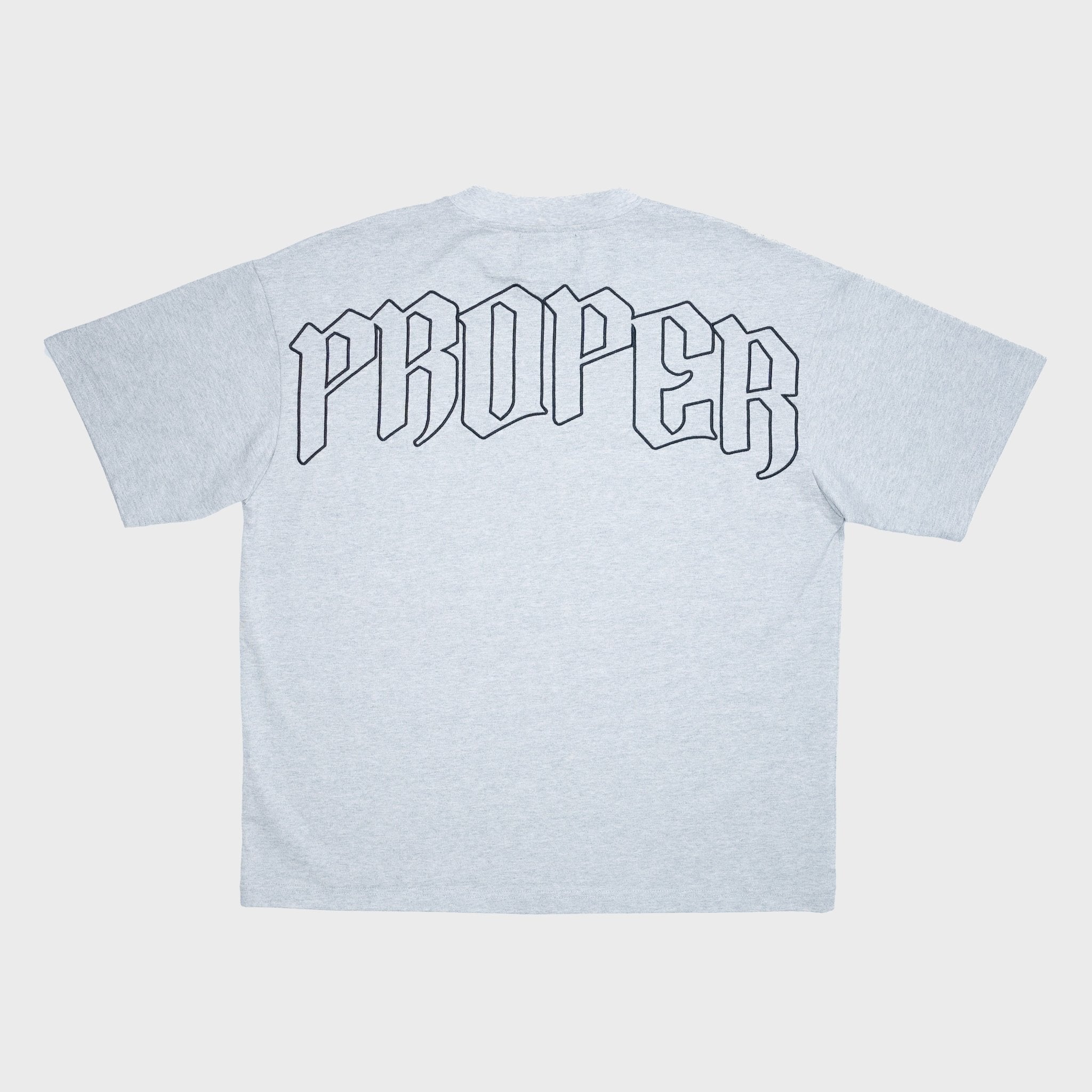 PROPER OVERSIZED OUTLINE TEE GREY - Proper Streetwear