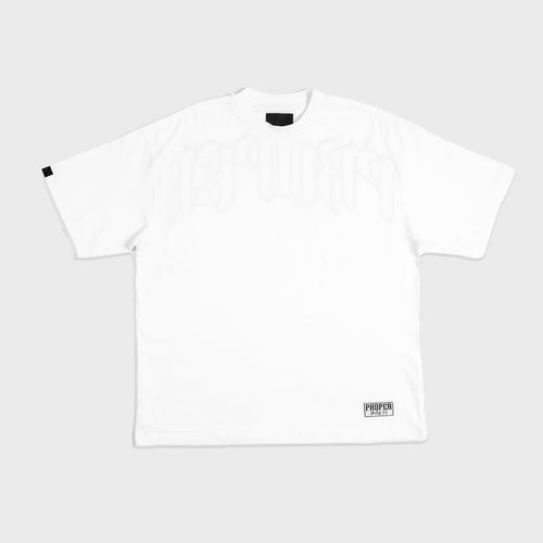 PROPER OVERSIZED OUTLINE TEE WHITE - Proper Streetwear